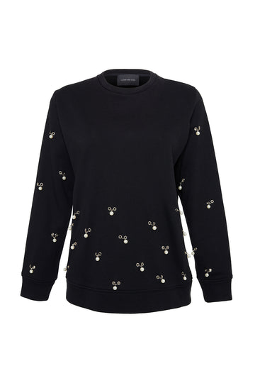 Siyah Joanna R-Neck Sweatshirt