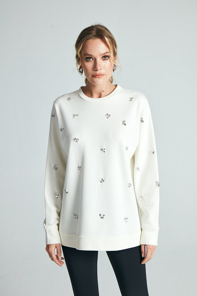 Ekru Lipa R-Neck Sweatshirt