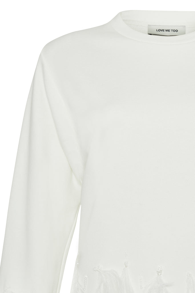 Ekru Teresa R-Neck Sweatshirt