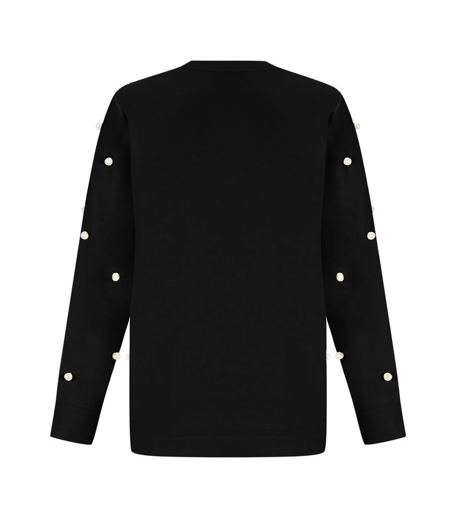 Siyah Noa V-Neck Sweatshirt