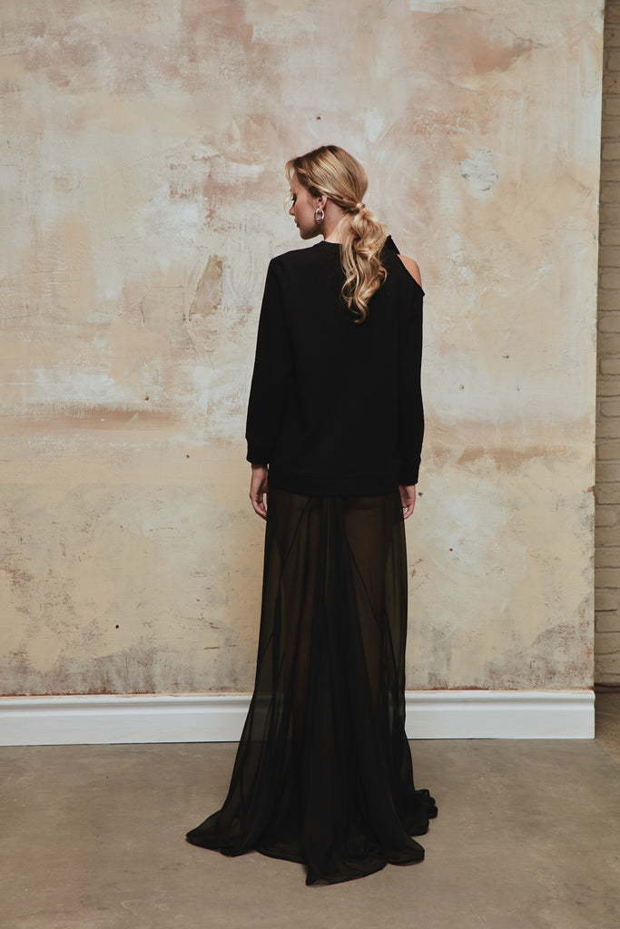 Siyah Waterlelie Sweatshirt