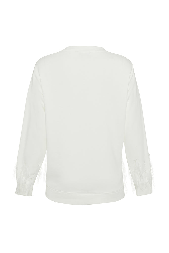Ekru Teresa R-Neck Sweatshirt