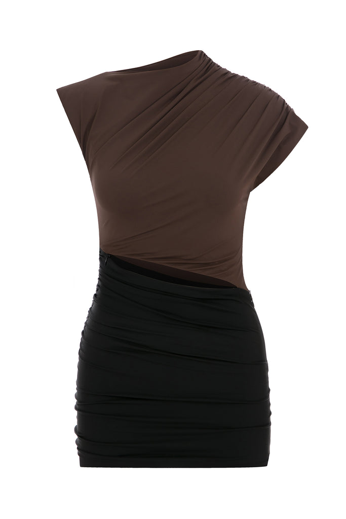 Kahverengi Thalye Elbise