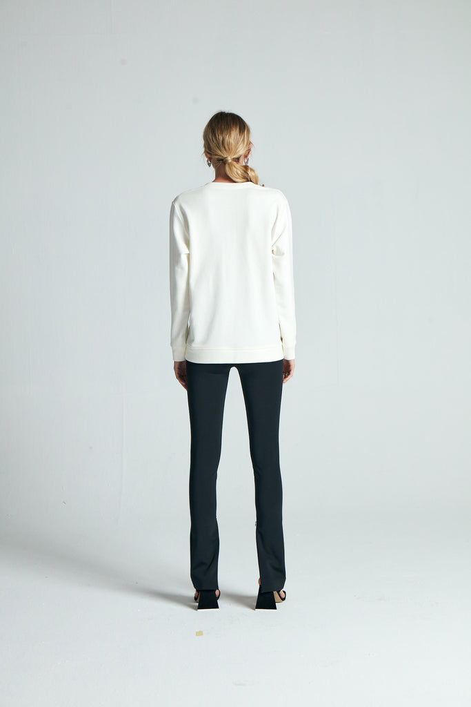 Ekru Tulp Sweatshirt