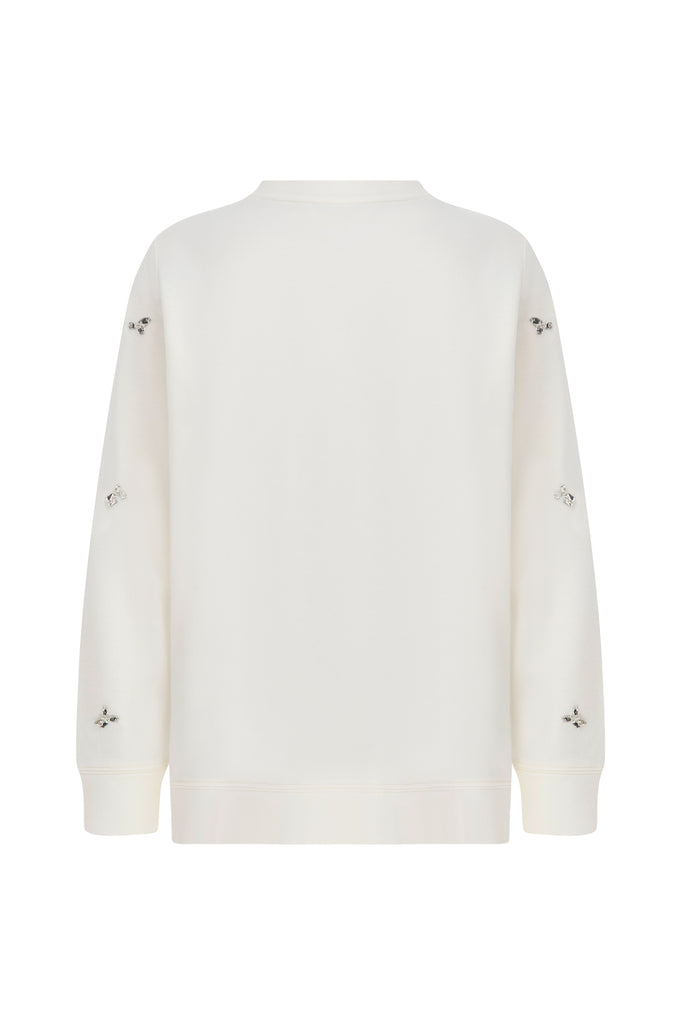 Ekru Lipa R-Neck Sweatshirt