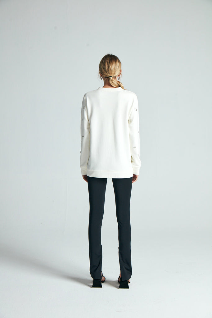 Ekru Lipa R-Neck Sweatshirt