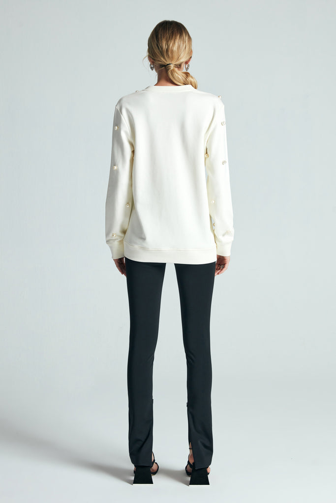 Ekru Noa V-Neck Sweatshirt