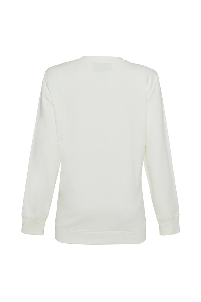 Ekru Manu V-Neck Sweatshirt