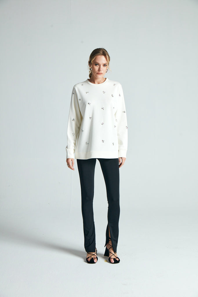 Ekru Lipa R-Neck Sweatshirt