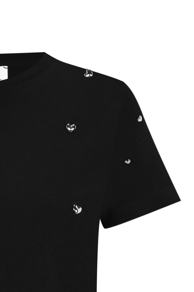 Siyah Fiore R-Neck Tshirt